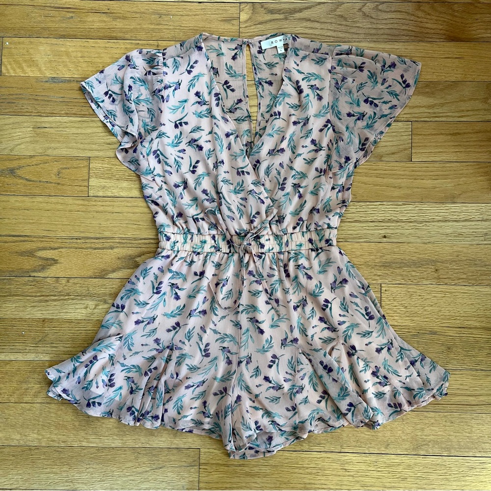 Row A Pink Floral Romper